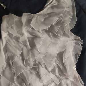 Bebe Lavender Satin Blouse